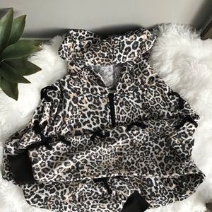 Victoria Secret Leopard Criss Cross Sweatshirt